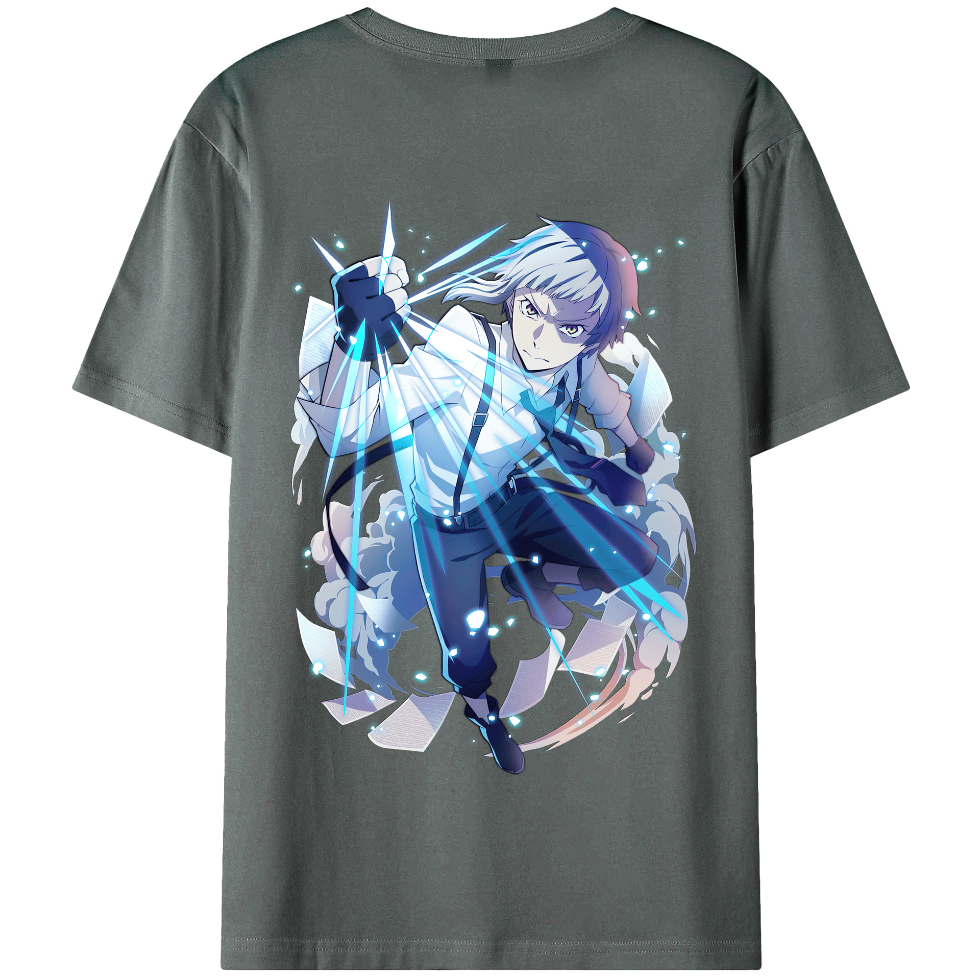 （画像用） 文豪ストレイドッグス Bungo Stray Dogs 綿100％半袖Tシャツ（背面プリント）